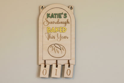 Wooden Sourdough Tracker Sign