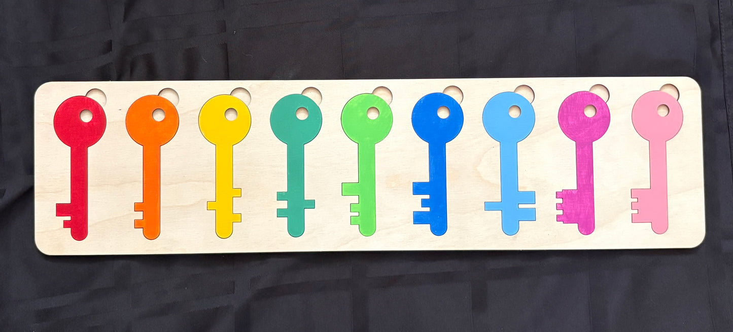 Key and Lock Puzzle Set