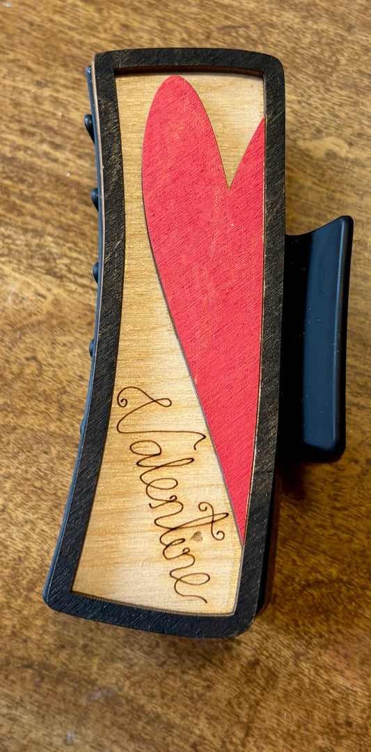 4” 3D Valentine Claw Clip