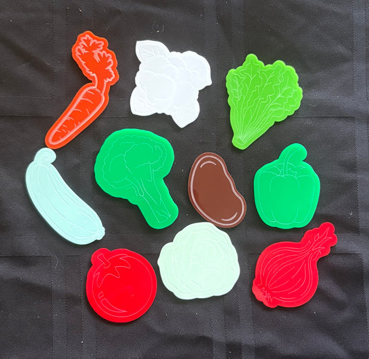 Acrylic Vegetable Sensory Set