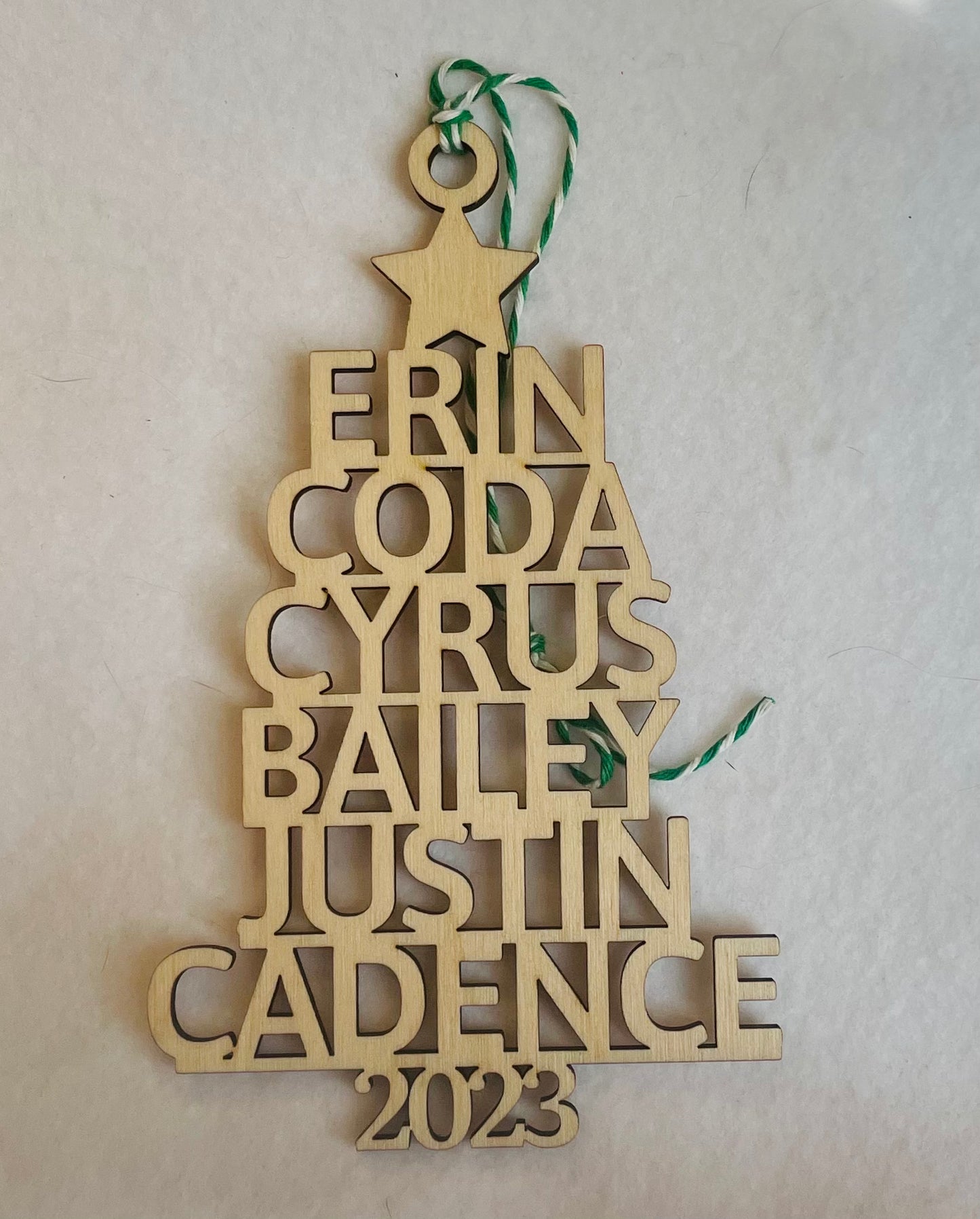 Family Christmas Tree Ornament