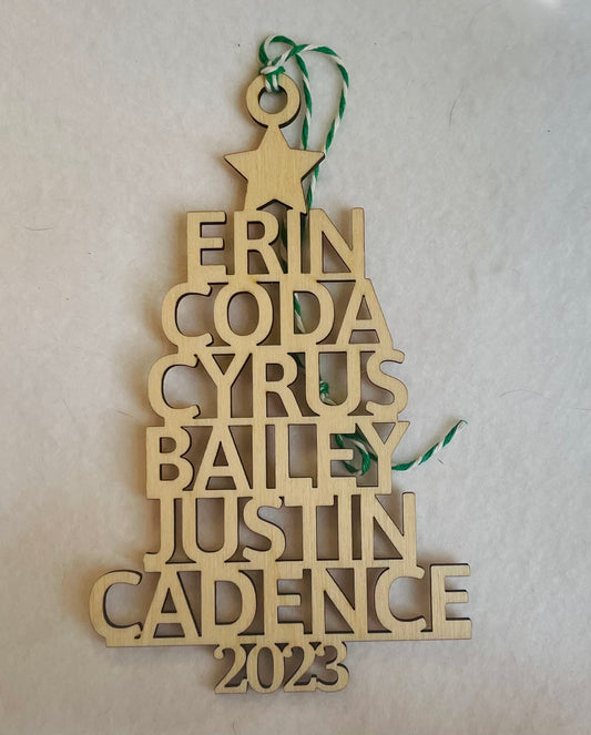 Family Christmas Tree Ornament