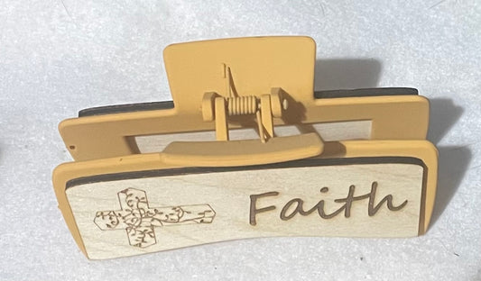 4” Claw Clip Faith