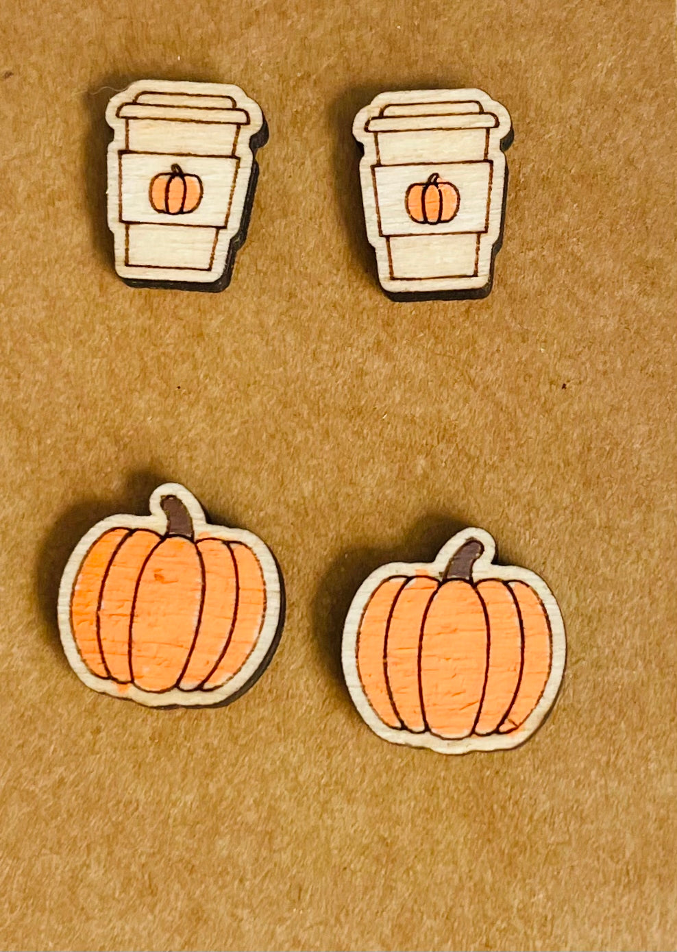 Pumpkin Stud Earring Set