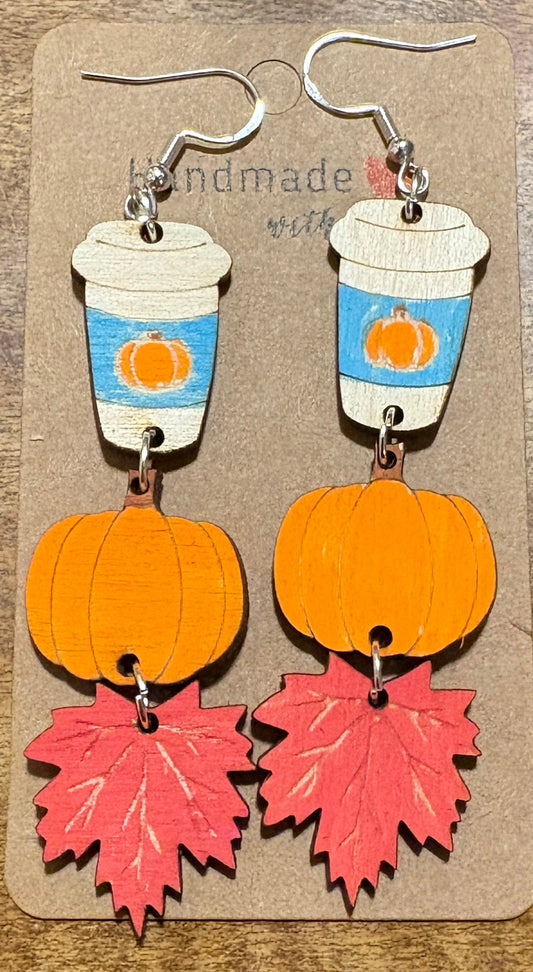 Pumpkin Fall Dangle Earrings