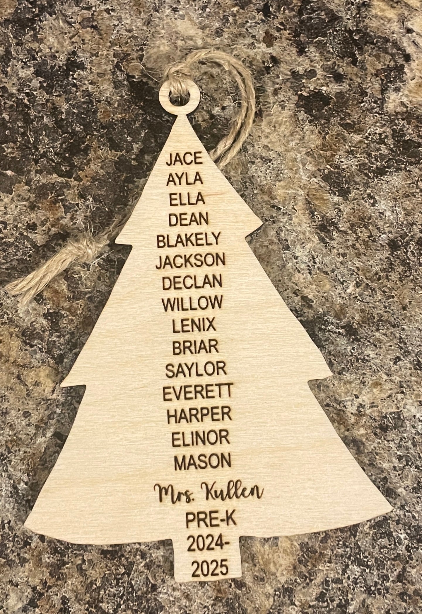 Personalized Name Tree Ornament