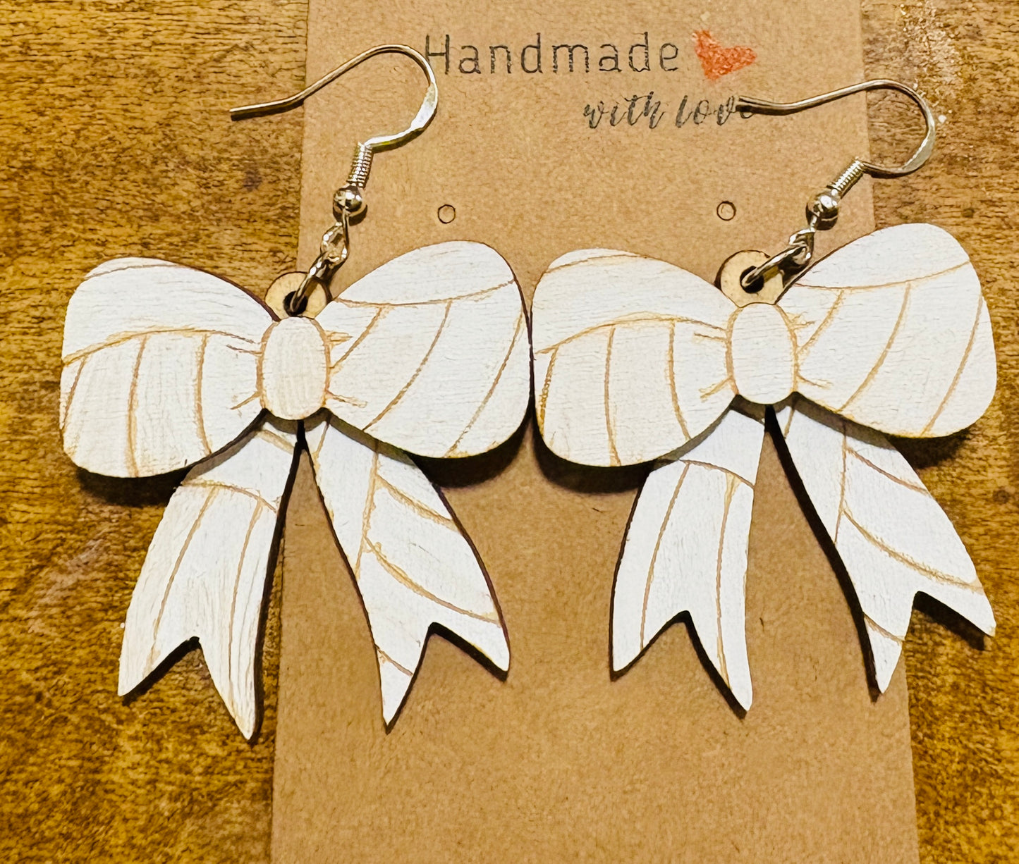 Sports Bow Dangle Earrings