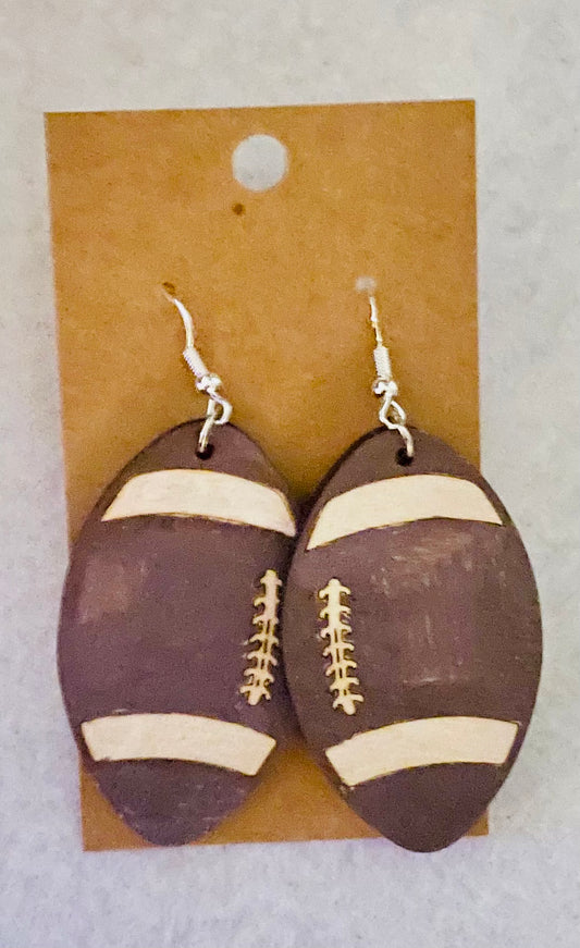 Football Dangle Earrings