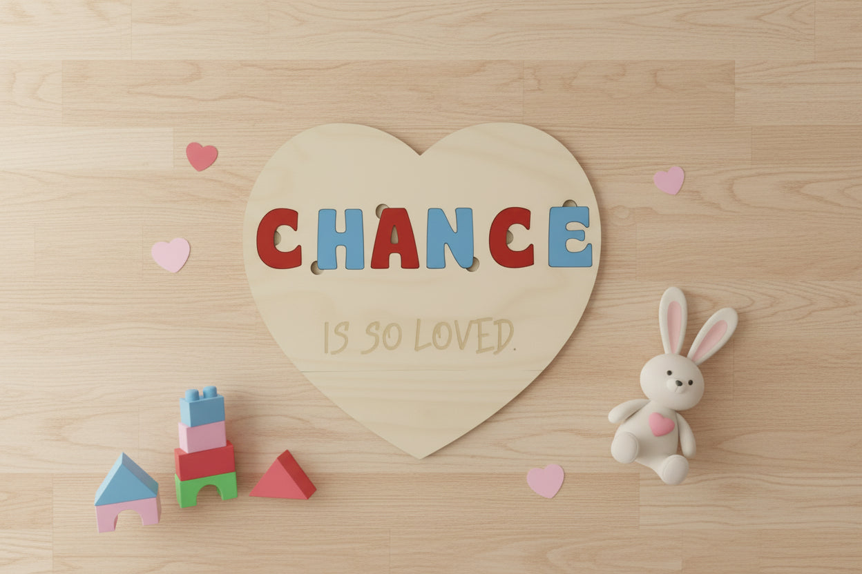 Heart Shaped Name Puzzle