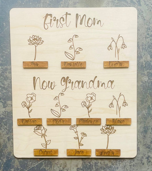 Custom Birth Month Wood Sign