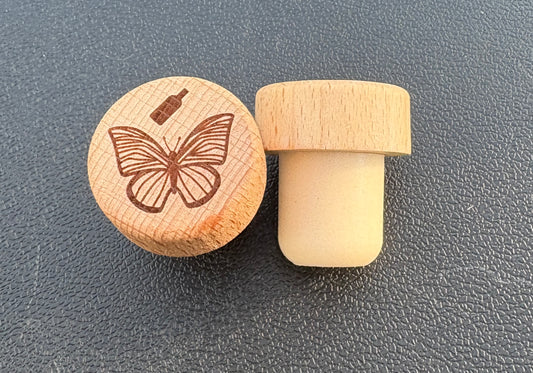 Laser Engraved Wood Wine Stoppers
