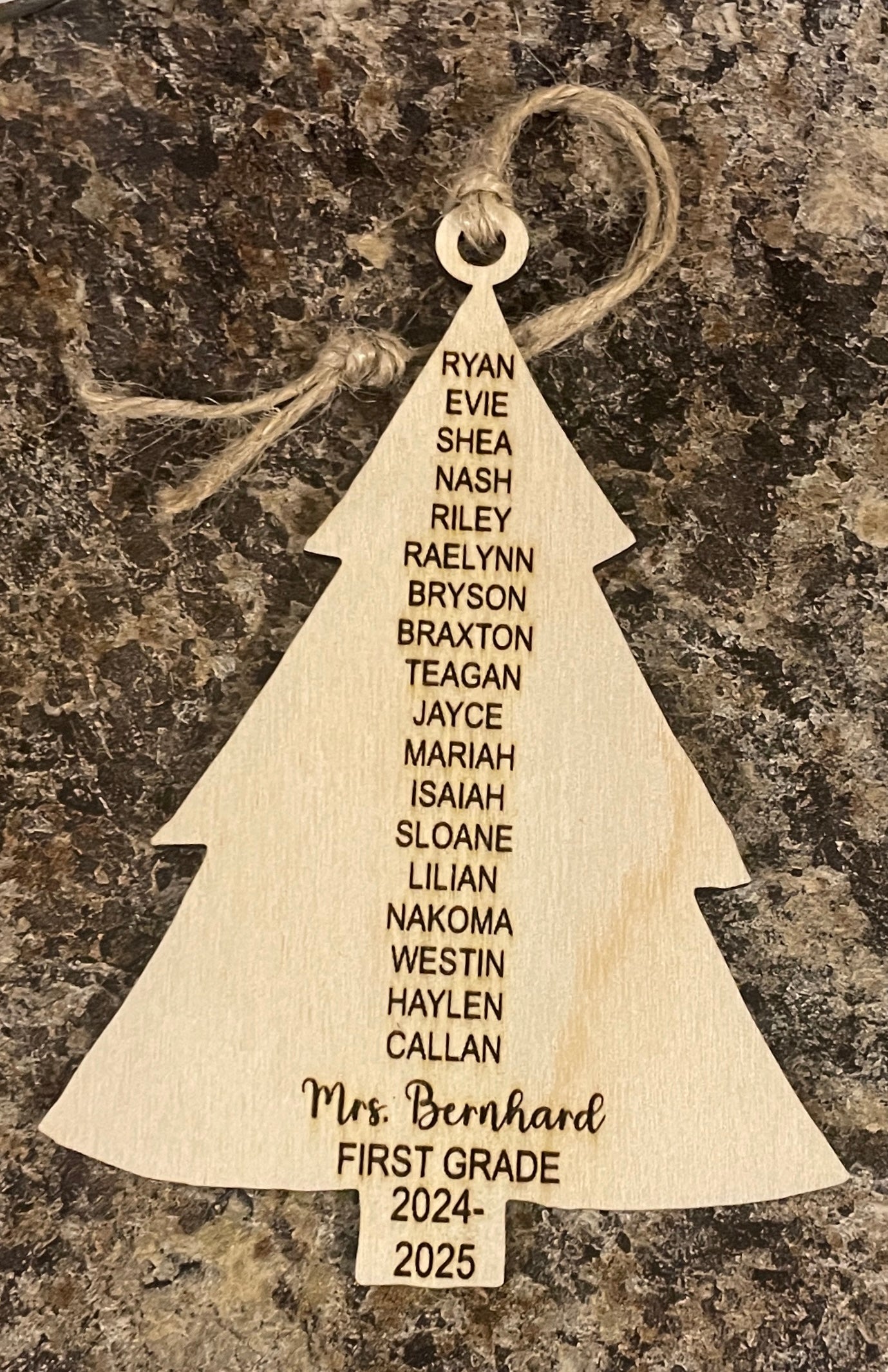 Personalized Name Tree Ornament