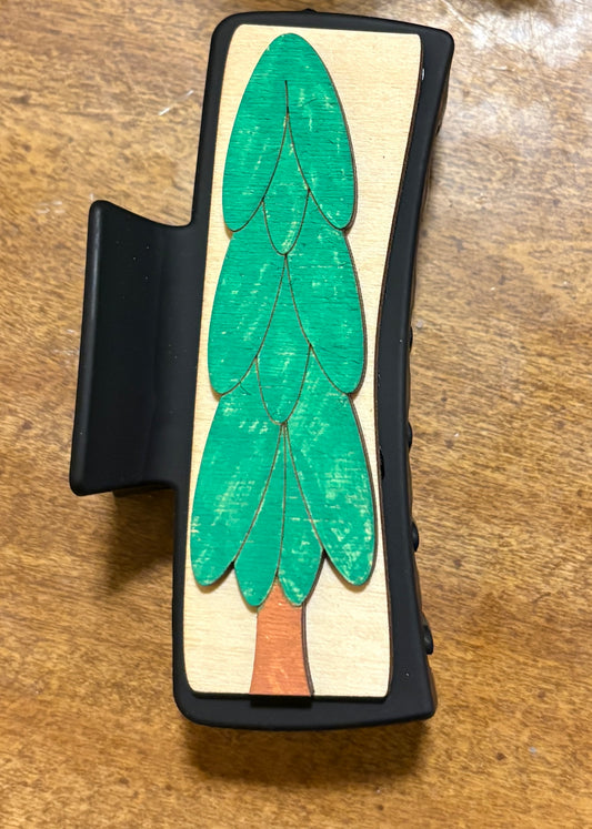 4” 3D Christmas Tree Claw Clip