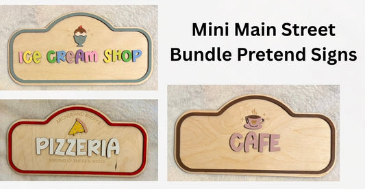 Mini Main Street Bundle Pretend Play Sign
