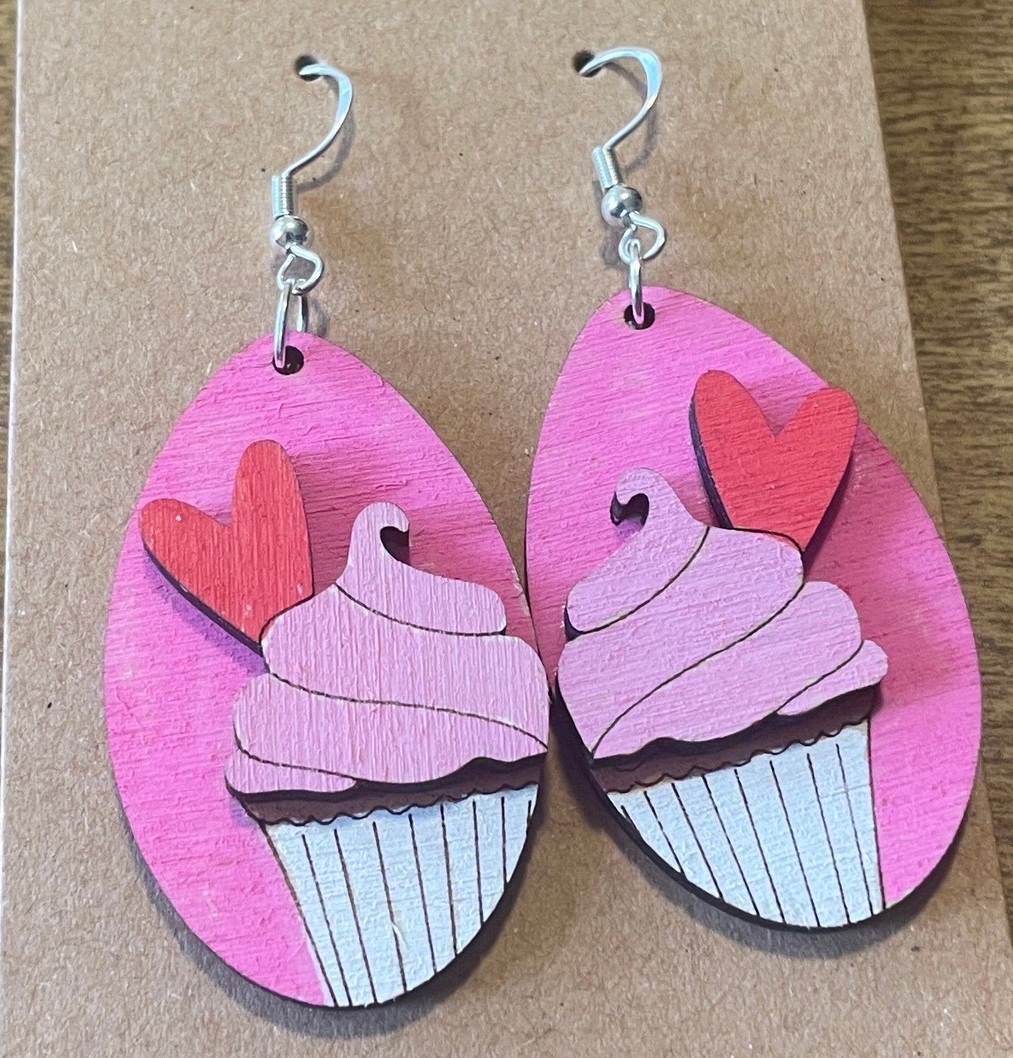 3D Cupcake Dangle Earrings