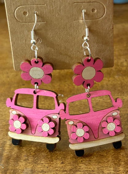 Groovy Retro Van Dangle Earrings