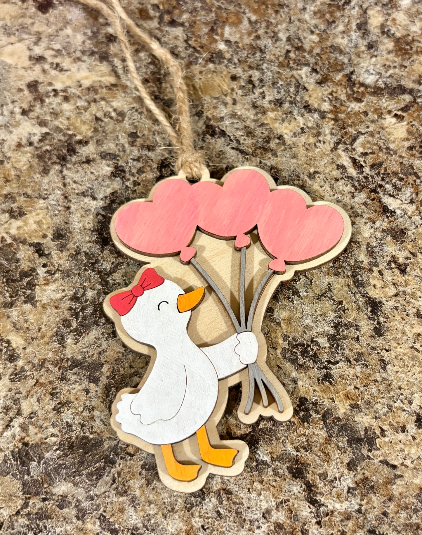 Silly Goose Valentine Basket Tag