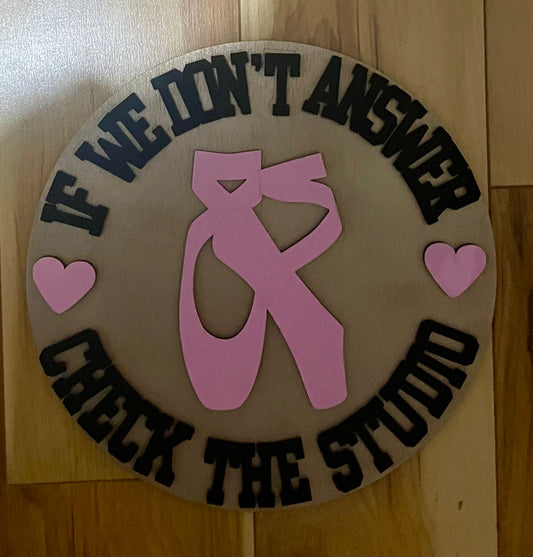 Check The Studio Dance Sign