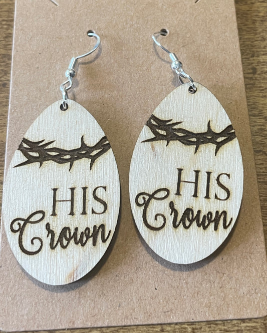 His Crown Dangle Earrings