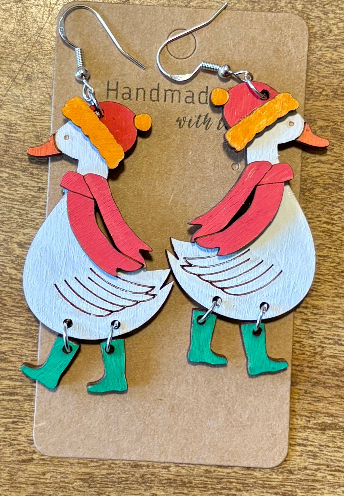 Winter Goose Earrings