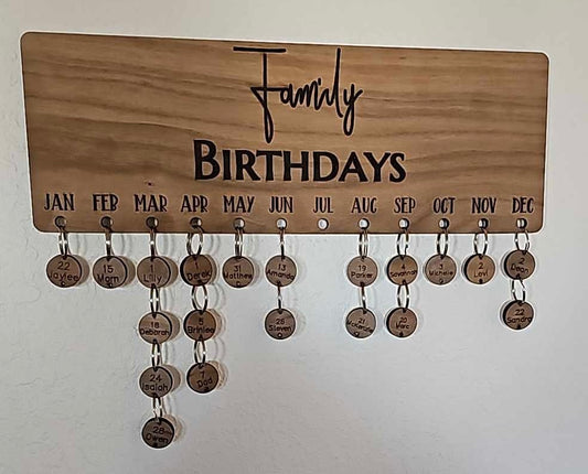 Family Birthday Board