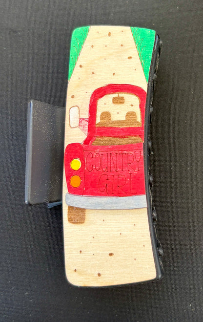 4” 3D Country Girl Claw Clip