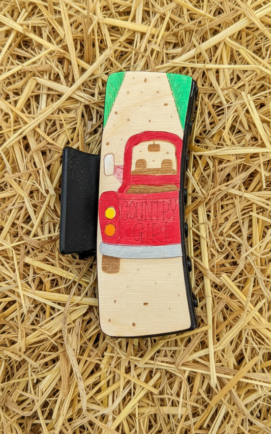 4” 3D Country Girl Claw Clip