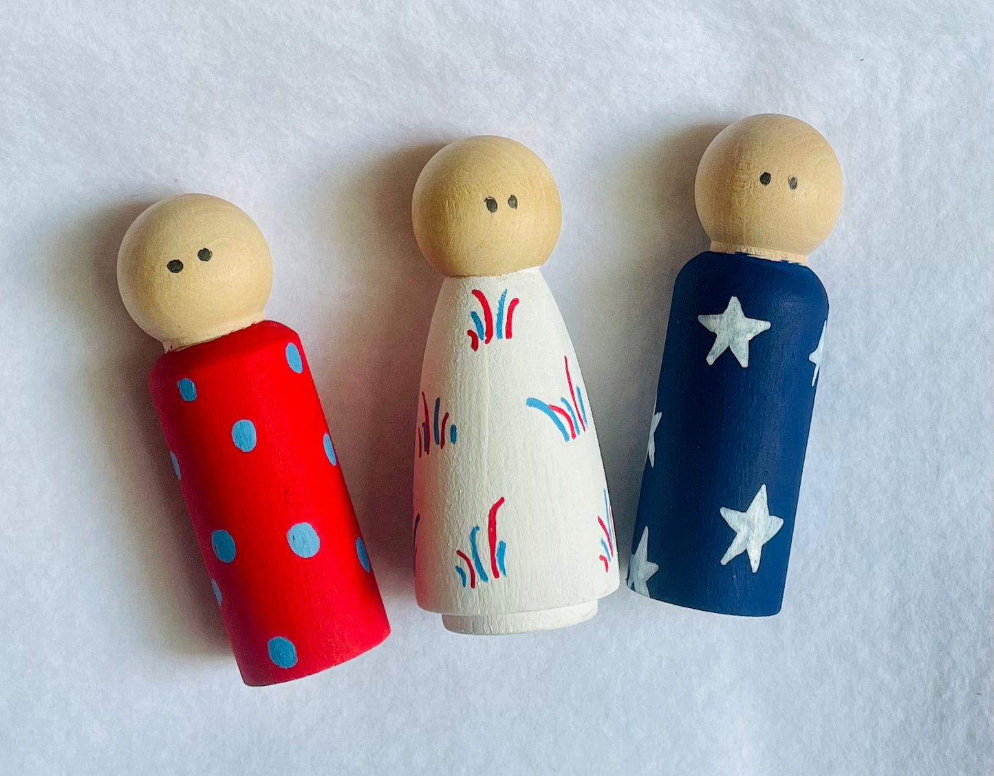 3.5” Patriotic Peg Doll Set