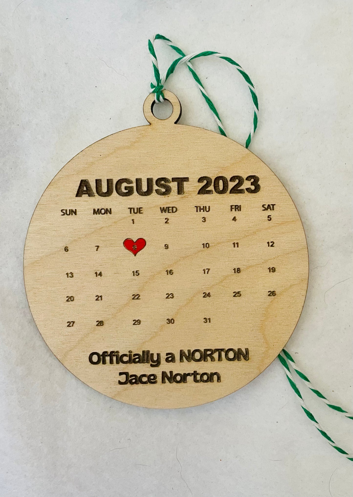 Adoption Calendar Ornament