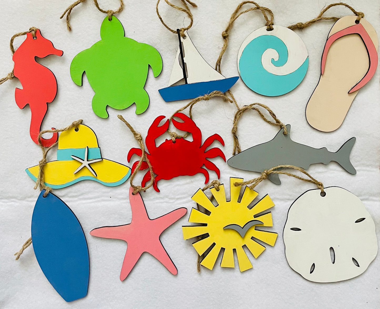 Coastal Set of 12 Ornaments