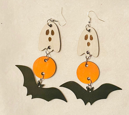 Large Ghost Dangle Earrings