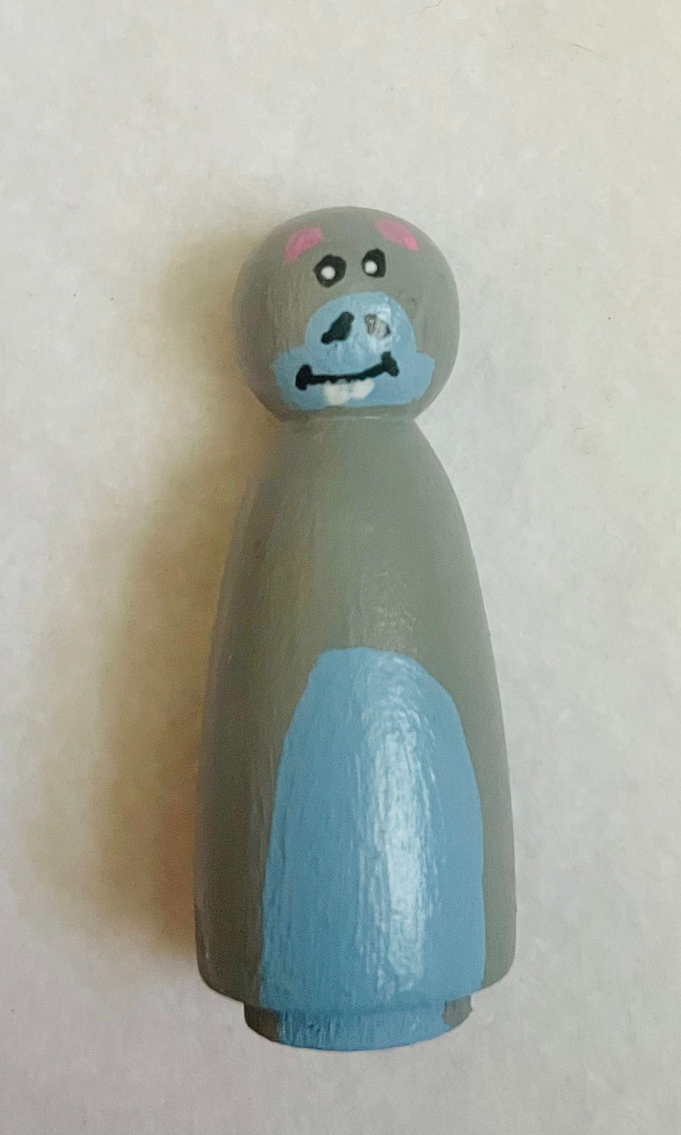 2” Hippo Peg Doll