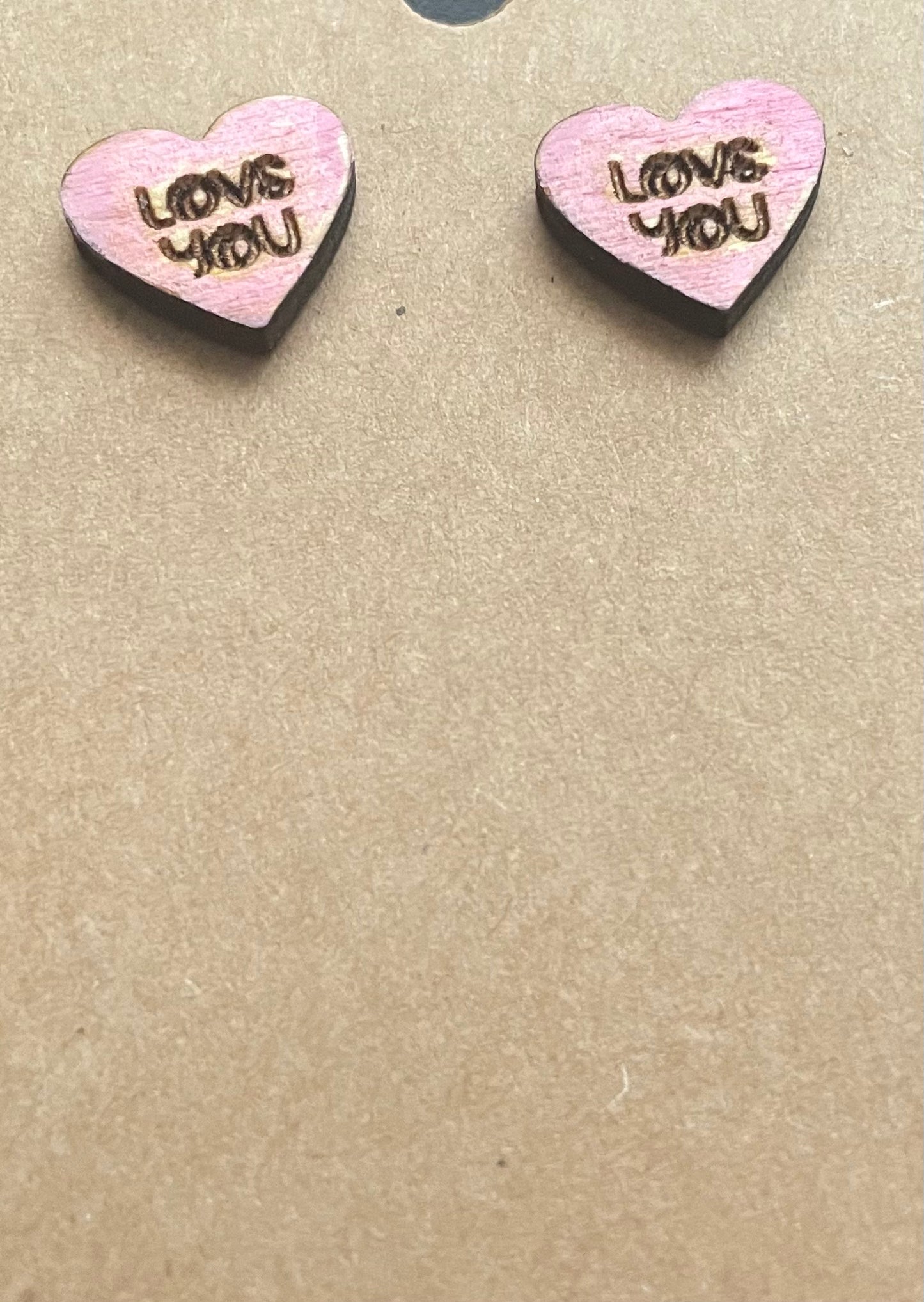 Conversation Heart Stud Earrings