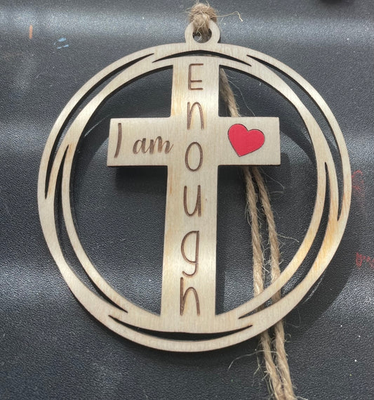 I Am Enough Car Charm