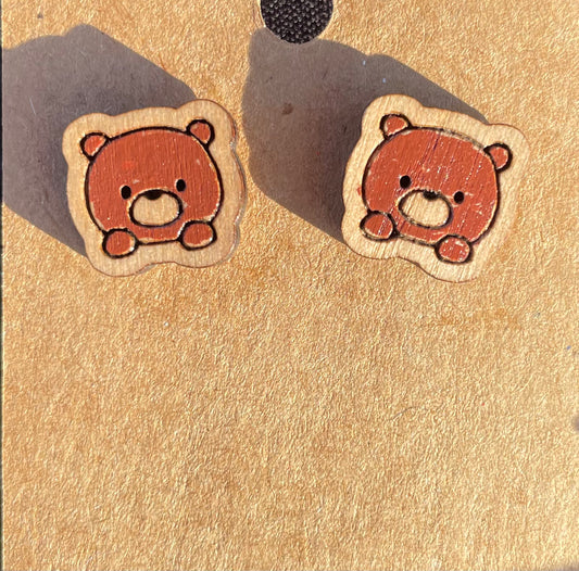 Bear Stud Earrings