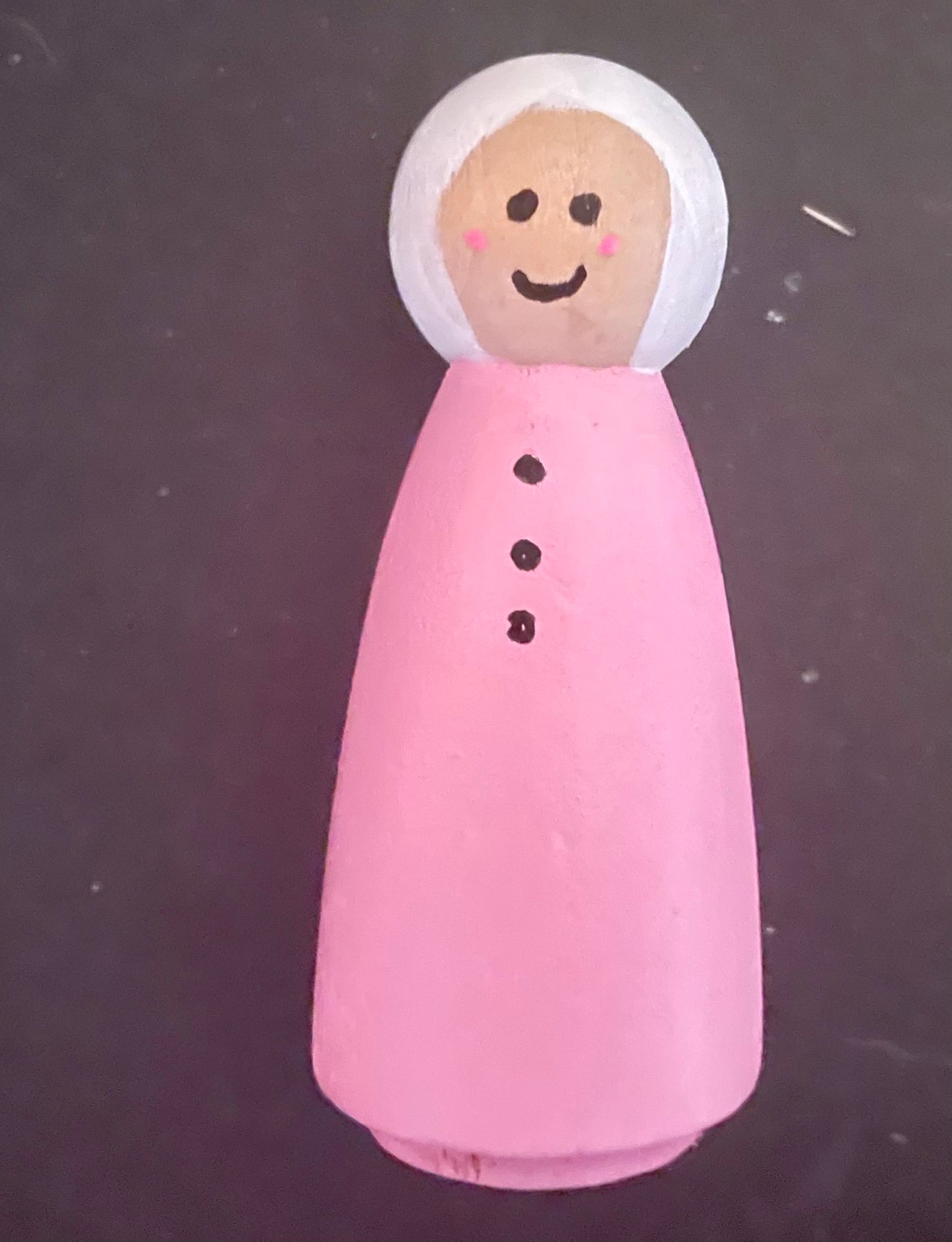 3.5” Pink Mrs. Claus Peg Doll