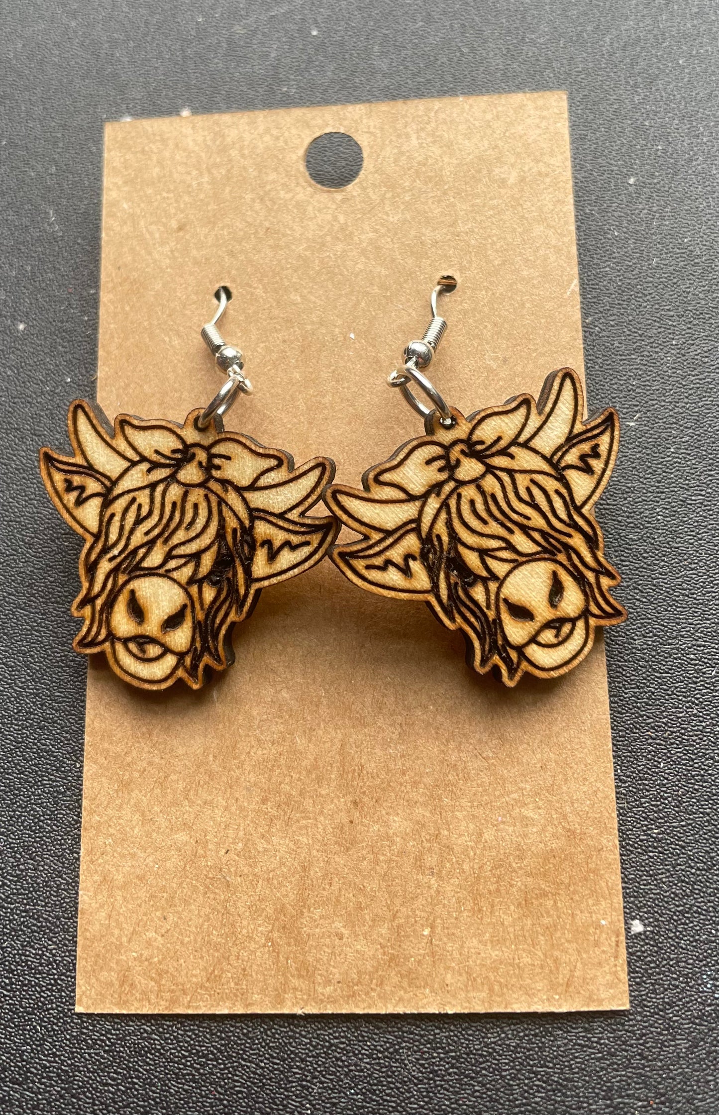 Highland Cow Dangle Earrings