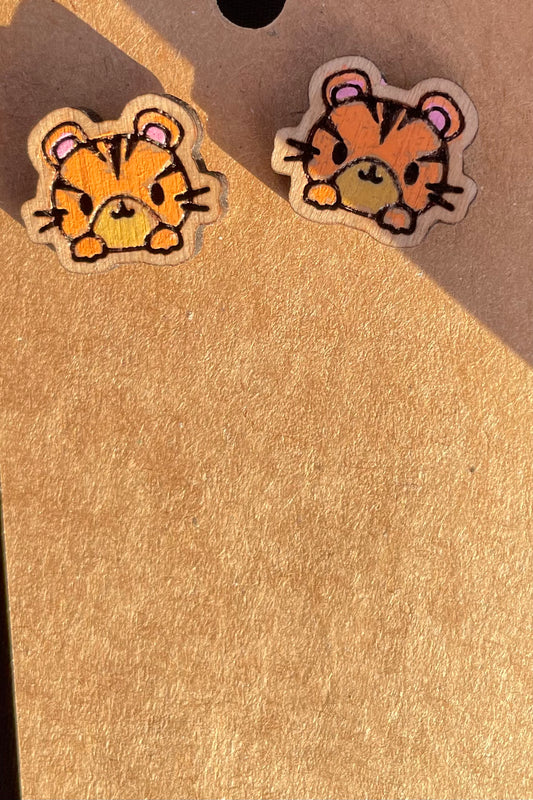 Tiger Stud Earrings