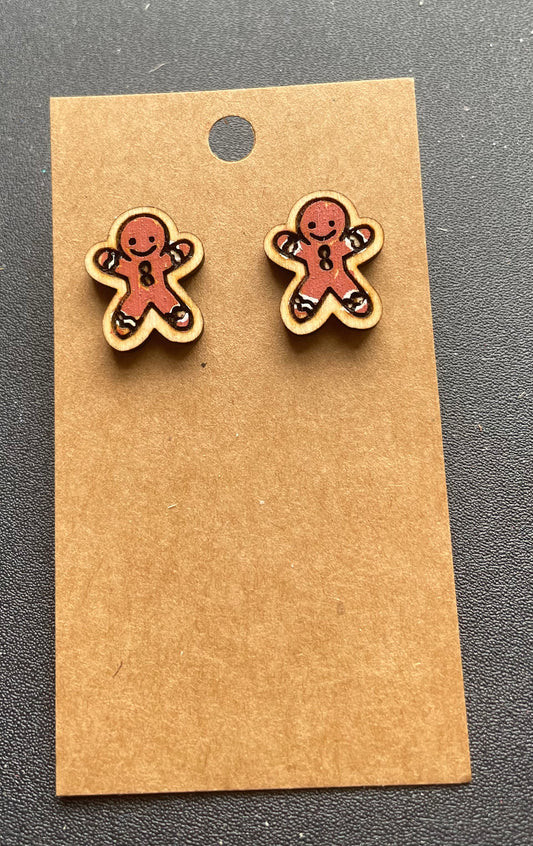 Gingerbread Stud Earrings