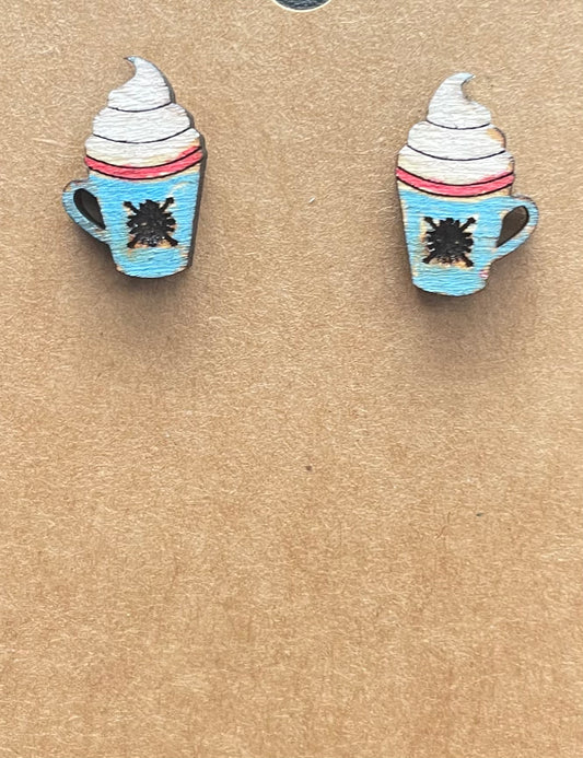 Coffee Stud Earrings