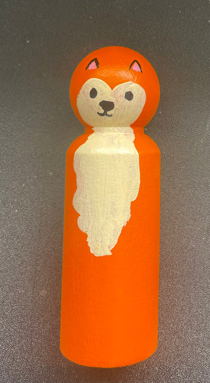 3.5” Fox Peg Doll