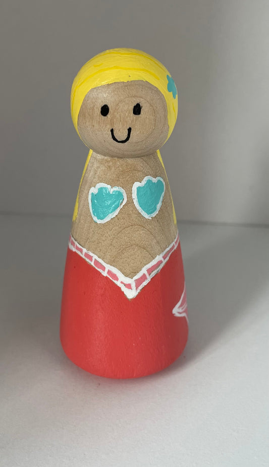 3.5” Mermaid Peg Doll