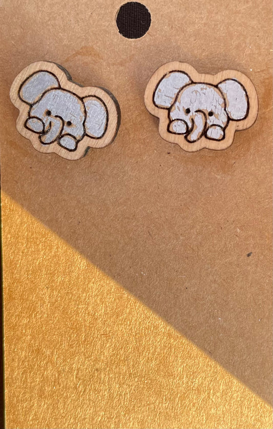 Elephant Stud Earrings