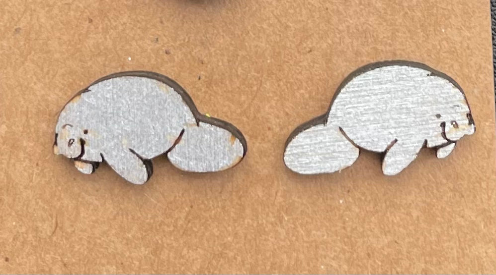 Manatee Stud Earrings