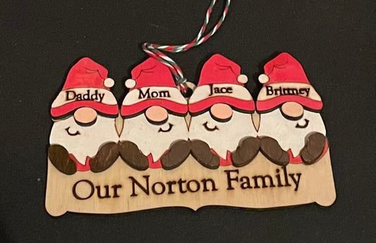 Gnome Family Ornament