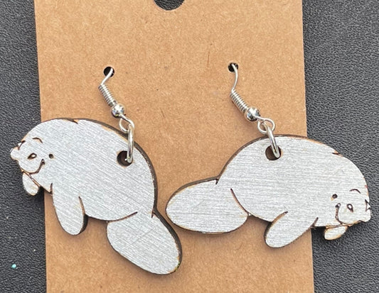 Manatee Dangle Earrings