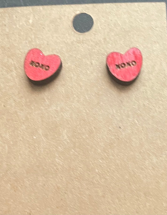 Conversation Heart Stud Earrings