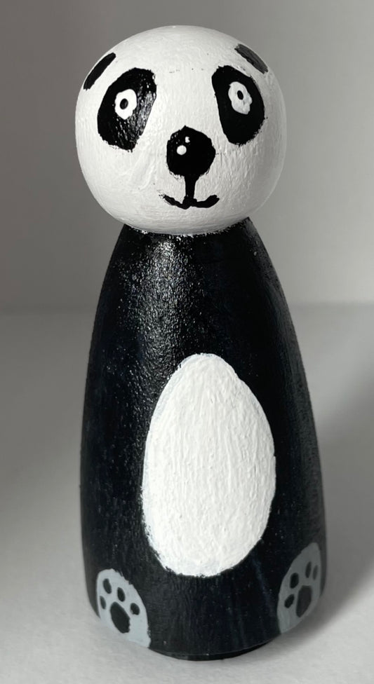 3.5” Panda Bear Peg Doll