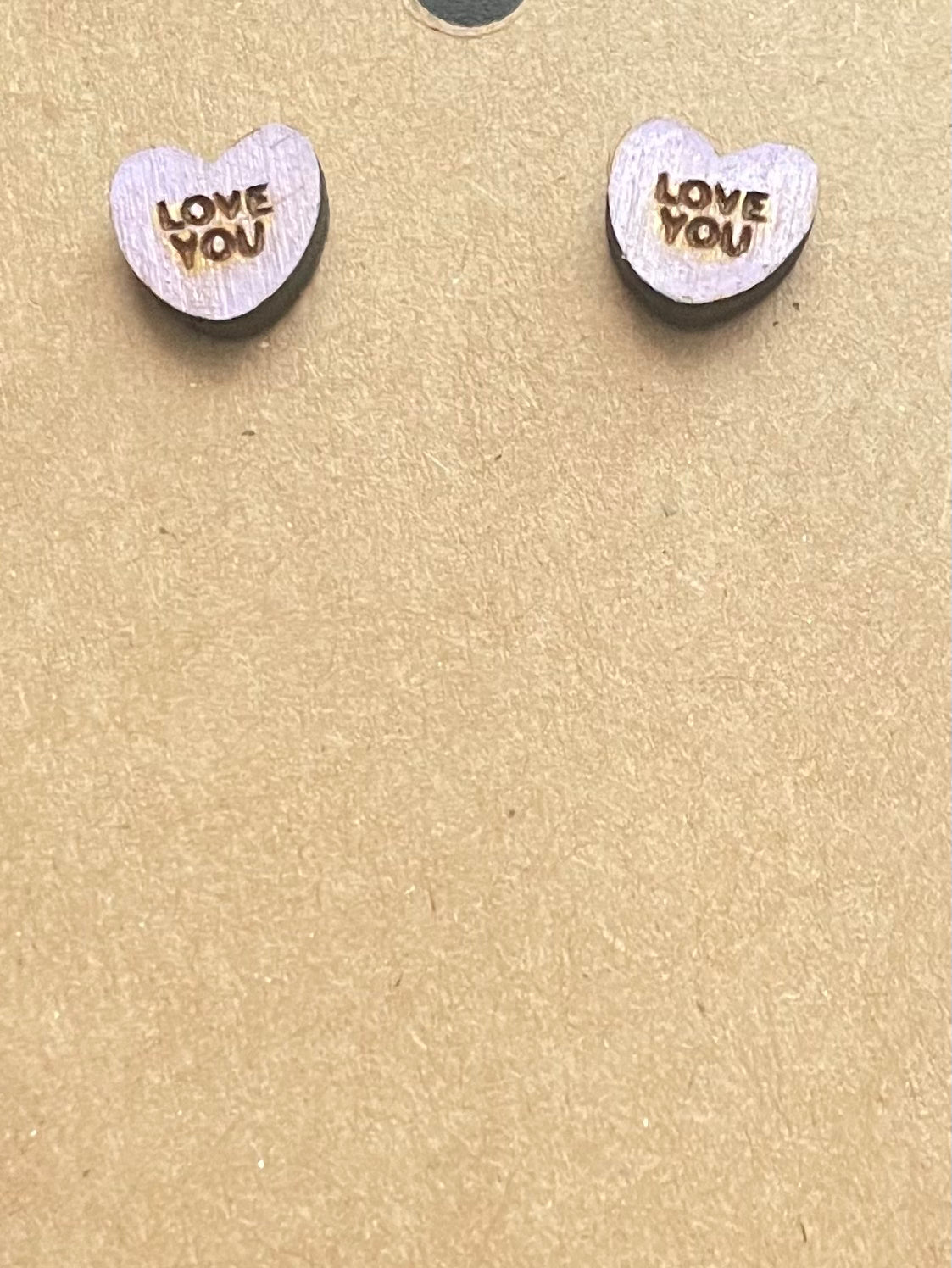 Conversation Heart Stud Earrings