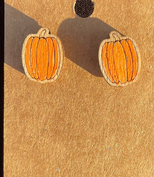 Pumpkin Stud Earrings